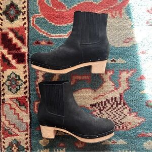 The Loft leather clog boots, size 9